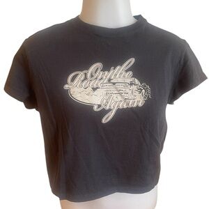 H&M Divided Women’s Cropped  On the Road Again Tee SZ M